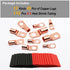 TKDMR 195Pcs Copper Wire Lugs AWG2 4 6 8 10 12 with Heat Shrink Set, 85Pcs Battery Cable Lugs Battery Cable Ends Ring Terminals Connectors with 11...