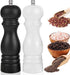 Premium Salt and Pepper Grinder Set of 2, Wood Salt and Pepper Shakers with Ceramic Core, Refillable Manual Sea Salt Pepper Mill Adjustable Coarse...