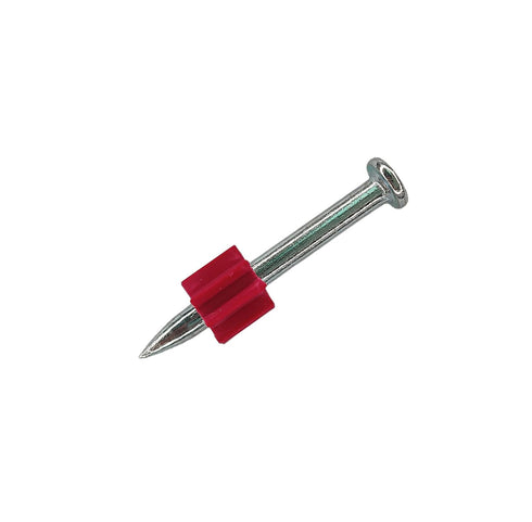 1-1/2" Powder Actuated Fasteners,.300 Head Diameter Drive Pin with red flute, P150, 100pcs/pack...