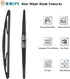 2 Pack 12" Rear Wiper Blade for Buick Enclave 08-17, for Cadillac Escalade 07-14, for Chevrolet Suburban 1500 2500 Tahoe 07-14, for GMC Yukon XL 1...