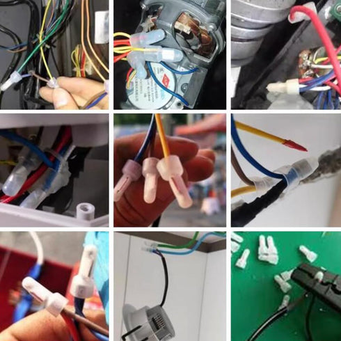 50pcs Closed End Crimp Connectors, AWG8-6 Insulation Wire End Caps Protective Nylon Wire Crimps Terminal (CE8)...
