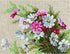 RIOLIS 583 - Cosmos - Counted Cross Stitch Kit 11¾" x 8¼" Zweigart 15 ct. Flaxen AIDA 16 Colors...
