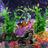 Fish Tank Decorations Plants with Resin Broken Barrel and Cave Rock View, 15pcs Aquarium Decorations Plants Plastic,Fish Tank Accessories, Fish Ca...
