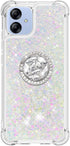 Phone Case for Samsung Galaxy A04E /A03/M04/F04,Shockproof Clear Quicksand Glitter with Bling Diamond Ring Stand,Cute Women Girls Case for Galaxy ...
