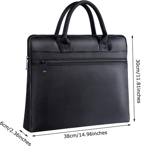 enyuwlcm Waterproof Oxford Handle Document Bag Briefcase for Men File Tote Bag for Carrying Paper Files Black...
