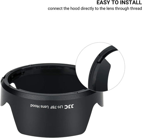 JJC EW-78F Lens Hood Reversible Lens Shade Cover for Canon RF 24-240mm F4-6.3 is USM Lens on EOS R6 R5 Mark II R8 R3 R1 RP R Camera Replace EW-78F...