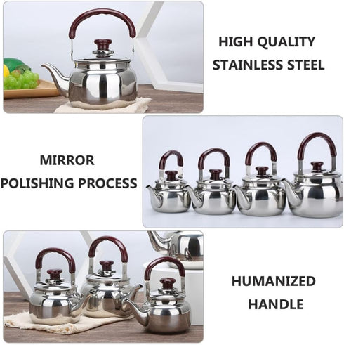 Luxshiny Kettle Teapot with Handle Tea Pots for Stove Top Stove Safe Teapot Stove Top Teapot Whistling Tea Pot Whistling Coffee Cup Gas Boiled Old...