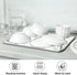 Green Leaves Dish Drying Mat for Kitchen Counter Herb Plant White Drying Mats Super Absorbent Reversible Microfiber Kitchen Countertop Protector D...