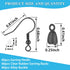 180Pcs Earring Making Kit, Earring Hooks, Hypoallergenic Earring Hooks, Stainless Steel French Earring Hooks Wire Ear Ball Hooks with Pendant Clas...