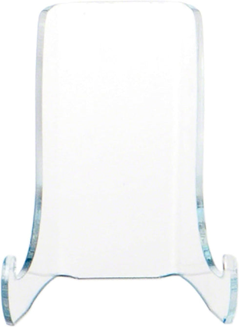 Plymor Clear Acrylic Small Flat Back Easel with Shallow Support Ledges, 3" H x 2.5" W x 2" D...