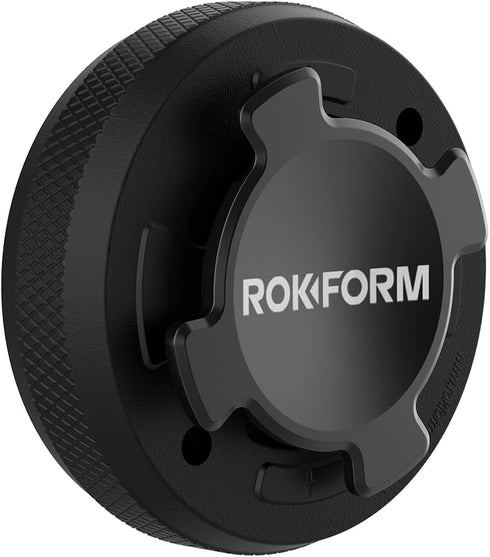 Rokform - Phone Case Mount, Secure Aluminum Car and Truck Dash Phone Holder, Sticks to Any Flat Surface, Compatible Twist Lock Cases (Black)...
