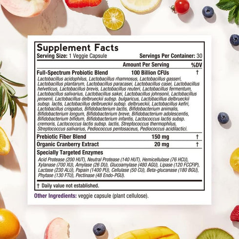 Doctor's Recipes Probiotics for Women, 100 Billion CFU 32 Strains, with Prebiotic Fiber, Enzymes & Cranberry, Vaginal Urinary Digestive & Immune, ...