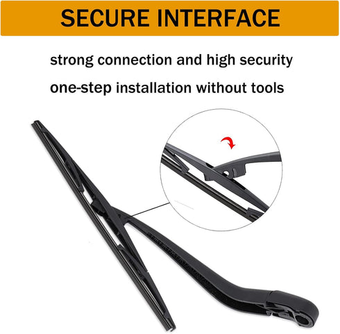 TOP-VIGOR 14 Inch Rear Wiper Blade Compatible with Honda Airwave 2005 2006 2007 2008 2009 2010, Honda Fit Honda Jazz 2009 2010 2011 2012 2013 2014...