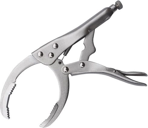 Locking Grip Oil Filter Wrench, 9.5in/240mm, Chrome Vanadium Steel Jaws...