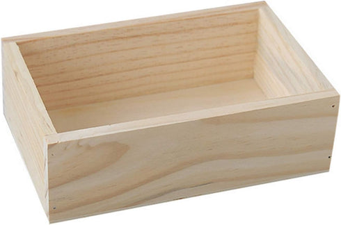 LONG TAO 7.5" × 5" × 2.4" Wood Succulent Planter Plant Container Box Window Boxes Rectangular Flower Bed Pot Storage Box for Indoor Outdoor Home V...