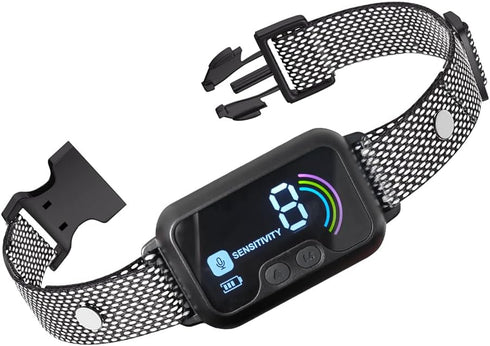 Dog Bark Collar, Rechargable Smart Anti Barking Training Bark Collar Tool for Large Medium Small Dog...