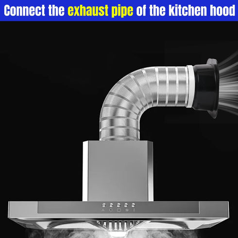8" Duct Connector Flange?Duct Collar Dryer Vent Connector for HVAC Duct Vent Adapters,Black...