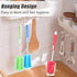 3 Pack Sponge Cleaning Brush Soft Foam Sponges Bottle Scrubber Dishwashing Brushes with Adjustable Long Plastic Handle for Home Kitchen Baby Bottl...