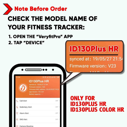 ZURURU Veryfitpro ID130Plus (Color) HR Replacement Bands for for Lintelek, Letsfit, Letscom, Livikey, Kalinco Veryfit Pro ID130Plus (Color) HR Fit...