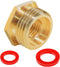 Litorange 1Pcs Lead-Free Brass Garden Hose to Shower Hose Adapter, G1/2" Female to GHT 3/4" Male Adapter, Handshower Adapter...