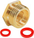 Litorange 1Pcs Lead-Free Brass Garden Hose to Shower Hose Adapter, G1/2" Female to GHT 3/4" Male Adapter, Handshower Adapter...