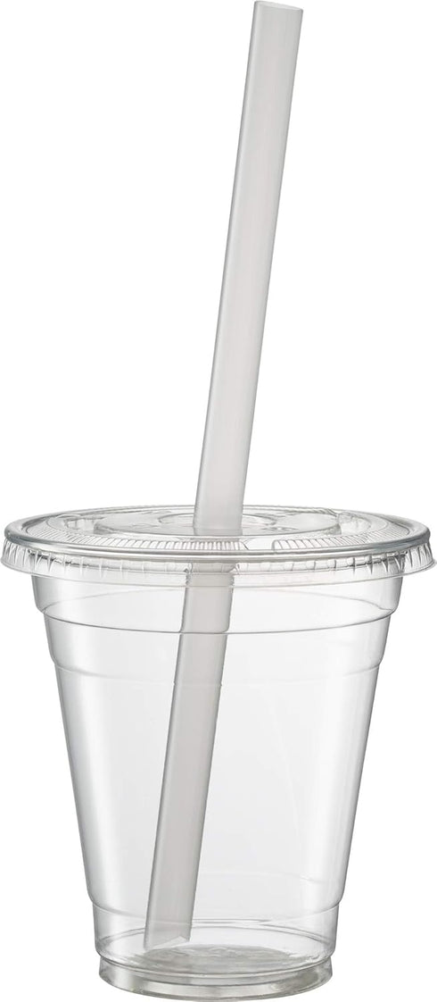 Clear Jumbo Smoothie Straws, Clear Disposable Wide-mouthed Large Milkshake Straws 9'' Inches High/Tall 100 pack...