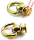 HJ Garden 4pcs Brass Ball Studs Rivets Nails Rotatable D Ring Buckle Handle Connector with Mini Screwdriver,DIY Leather Crafts Accessories 10x22mm...