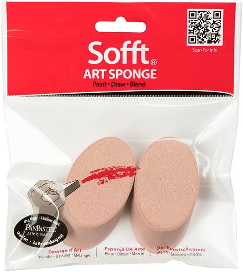 Sofft Artist Tools by GOLDEN, Round Angle Slice Sponges, Pack of 2, Professional Artist Pastels...