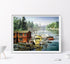 MOER SKY Fishing Boats 5D Diamond Painting Kits for Adults and Kids, Ship Full Drill Round Diamond Art Painting with Round Diamonds DIY Painting K...