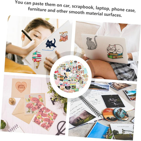 Book Stickers?50PCS Book Stickers for Kindle, Bookish Reading Stickers for Laptop, Journal Stickers Book Lover Clear Case Stickers Gifts Accessori...