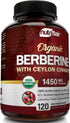 NutriFlair Organic Berberine with Ceylon Cinnamon 1450mg, 120 Capsules...