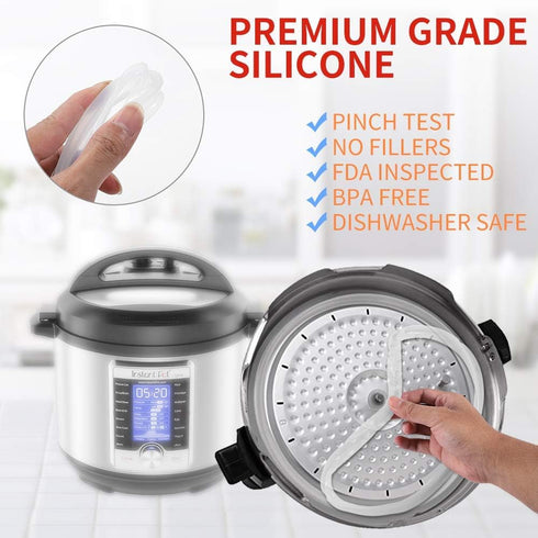 Silicone Sealing Ring 6qt for Instant Pot Sealing ring for 6 5qt Insta Pot, Sweet and Savory, Food-grade Silicone Fits IP-DUO60, IP-LUX60, IP-DUO5...