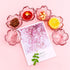 4pcs Glass Sakura Shape Small Seasoning Dishes Dipping Bowls Appetizer Plates,3.4inch...