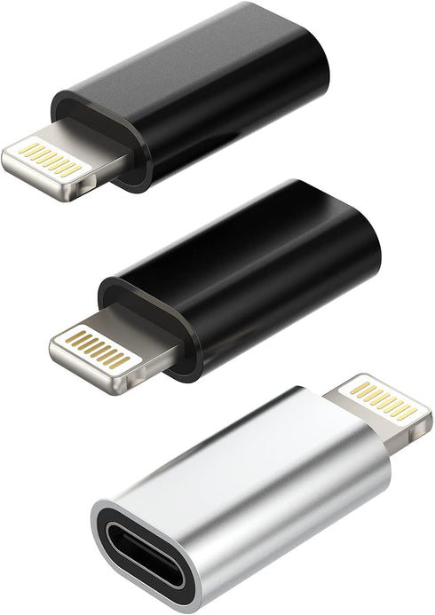 3Pack USB C Female to Lightning Male Adapter, Fast Charging, Reliable, Safety, Premium Material, 1 Year Warranty...