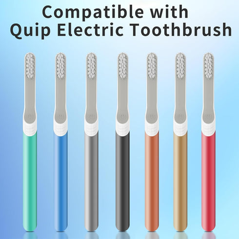 Toothbrush Replacement Heads for Quip Electric Toothbrush Adult, 6 Pack Replacement Heads, Soft Bristles, White...