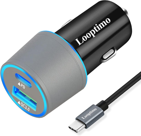Fast USB C Car Charger,Compatible with Google Pixel 8/8 Pro/7/7 Pro/6/6a/6 Pro/5a/5/4a/4/4 XL/3 XL, 30W Power Delivery & Quick Charge 3.0 Car Adap...