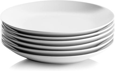 10 Strawberry Street Simply White 7.5" Coupe Salad Plate, Set of 6...