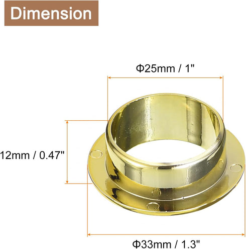 uxcell 6Pcs Cable Hole Cover, 1 inch(25mm) ABS Office Desk Cable Wire Cord Grommet Cable Cord Organizer for Office Desktop Wire, Gold...