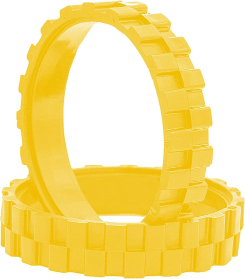 Tires for IROBOT ROOMBA Wheels Series 500, 600, 700, 800, 900 e5 e6 i7 (Pack of 2) Anti-slip, Great Adhesion and Easy Assembly. (Yellow)...