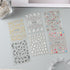 Flower Nail Art Stickers Summer Daisy Flower Nail Decals for Nail Art Decorations 4PCS Small Floral Five-petaled Design 5D Acrylic Engraved Nail S...
