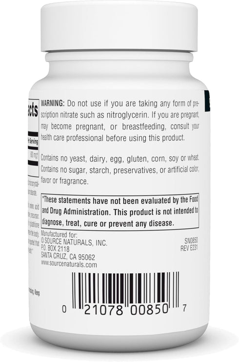 Source Naturals N-Acetyl Cysteine Antioxidant Support 600 mg Dietary Supplement That Supports Respiratory Health* - 60 Tablets...