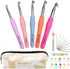 Large Crochet Hooks, BCMRUN Size 6.5mm(K)-10.0mm(P) Crochet Hooks Knitting Needles Set Ergonomic Grip Soft Handles Crochet Hook,Large-Eye Blunt Ne...