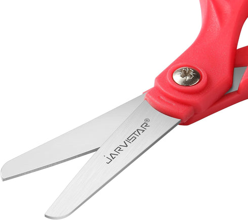 Kids Scissors Blunt Safety: 5” Left & Right Handed Small School Scissors Stainless Steel Blades Child Craft Scissors with Cover for Toddlers Stude...