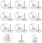 10 Sets 12mm No Sew Pearl Buttons Anti-exposure Fixed Brooches Pearl pins Removable Reusable for Clothes for Women Girl...