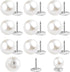 10 Sets 12mm No Sew Pearl Buttons Anti-exposure Fixed Brooches Pearl pins Removable Reusable for Clothes for Women Girl...