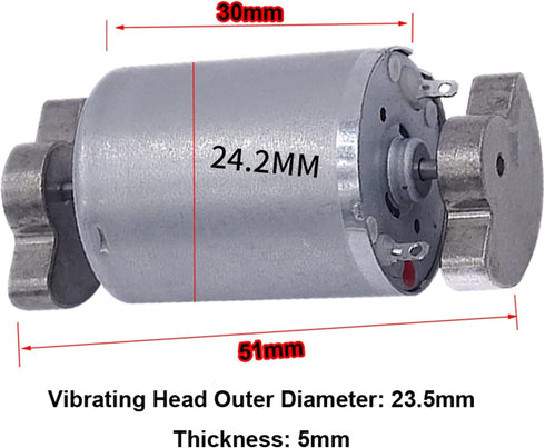 Chendawei Sxiaoxia-DC Motor Double Vibrating Massager Motor, 12 Volt 24 V, Micro Electric Motors, DC 6V 12V 24V 6000rpm, Dual Vibrator Sector Head...