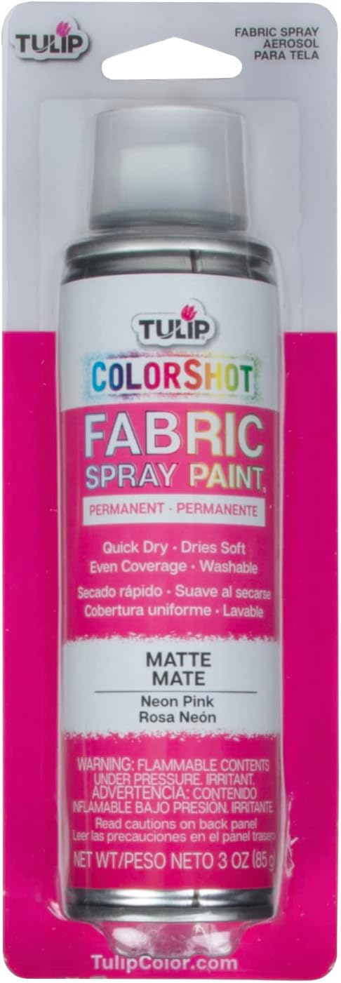 Tulip ColorShot Instant Spray Fabric Color 3oz. Neon Pink...