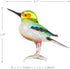Too-arts Tiny Bird Glass Sculpture Ornament Bird Figurine Hand Blown Statue Multicolor...