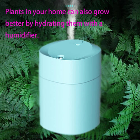 Air Humidifier USB Plug-in Power Supply, Facial Hydration, Mini Humidifier, Tap Water, Car, Plant Hydration with LED (Green)...