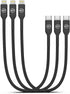 GALVANOX Short Lightning Charging Cable (3 Pack) Apple MFi Certified USB C to Lightning 1ft Braided Charger Cords Compatible with iPhone XR/11/12/...